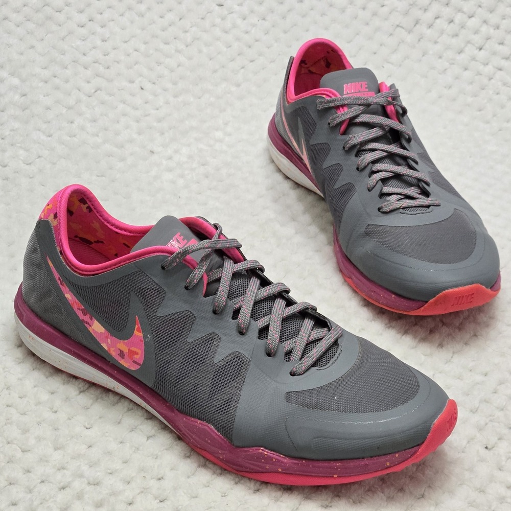 Nike 2015 Dual‎ Fusion TR 3 #724812-005 Women's Size 8 Gray Pink Running Shoes